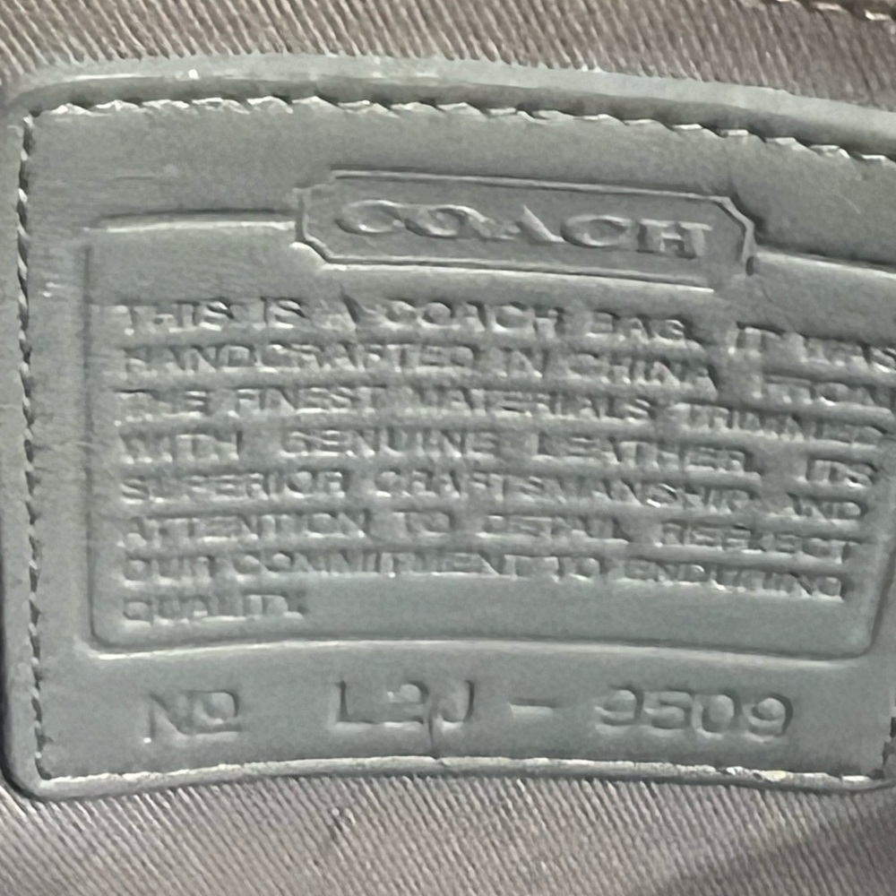 COACH Tan and Black Leather Tote Bag VINTAGE - Picture 7 of 7